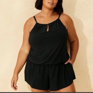 NWT Plus Size Swimsuit / Shade & Shore Black Swim ONE PIECE